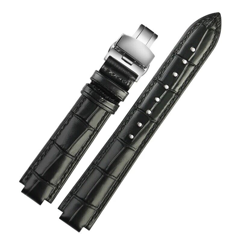 14-20mm Genuine Leather Strap for Cartier Ballon Bleu Watch Folding Buckle Clasp - Image 17