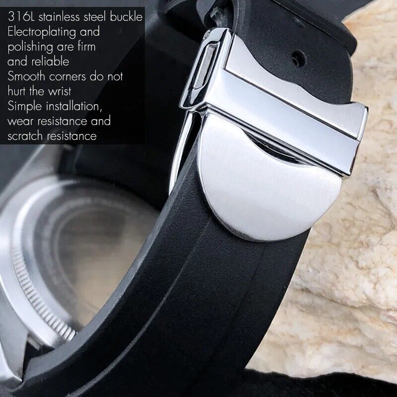 20/22mm Rubber Watch Band Strap fit for Tudor Black Bay/GMT/Pelagos Watch - Image 14