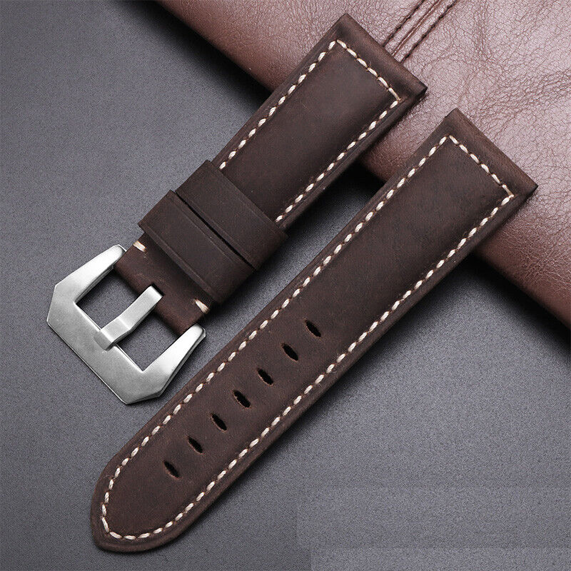 Panerai Replacement Strap Genuine leather Watch Band with Buckle 20 22 24 26mm - Image 8