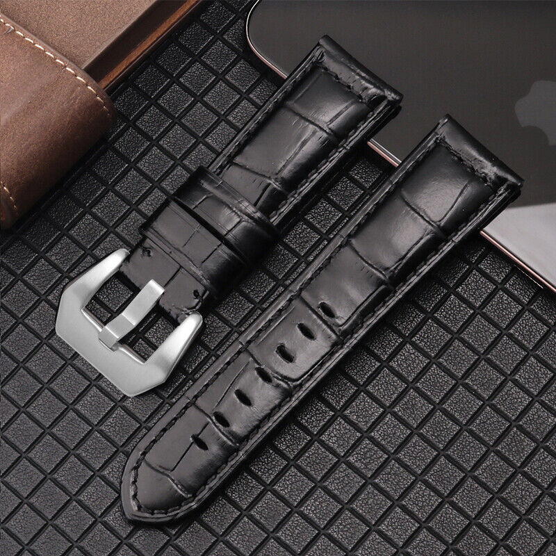 Panerai Replacement Strap Genuine leather Watch Band with Buckle 20 22 24 26mm - Image 15