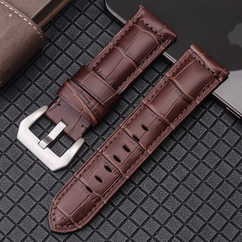 Panerai Replacement Strap Genuine leather Watch Band with Buckle 20 22 24 26mm - Image 17