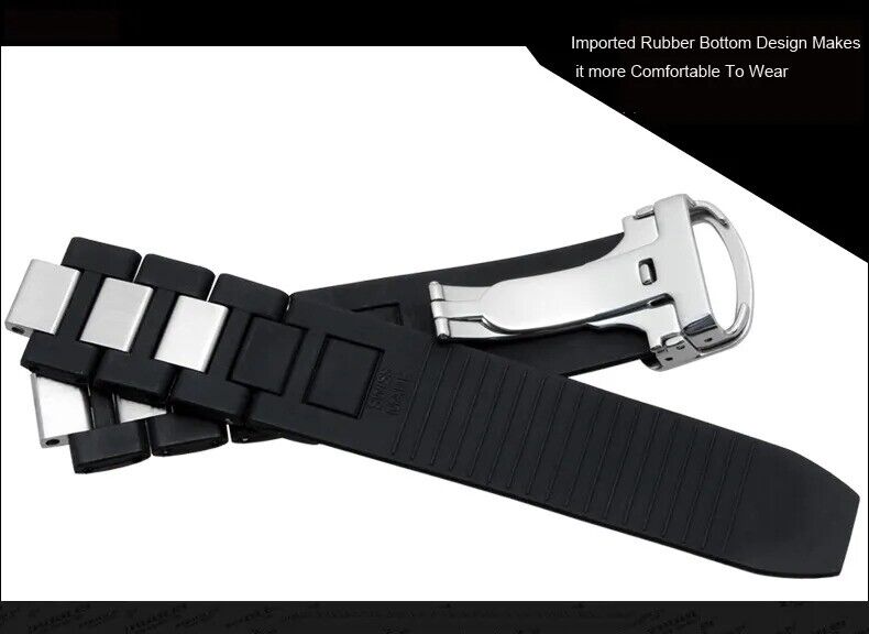 20x10mm Silicone Rubber Strap for Cartier 21 Chronoscaph Autoscaph Watch - Image 6