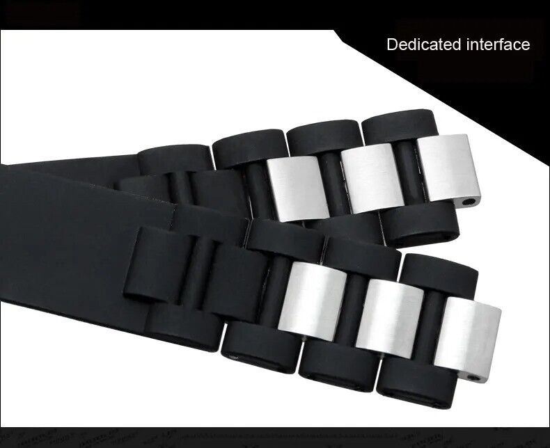 20x10mm Silicone Rubber Strap for Cartier 21 Chronoscaph Autoscaph Watch - Image 7