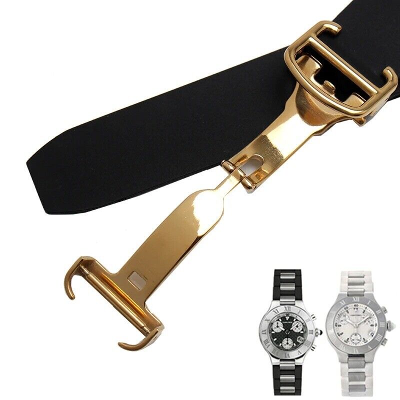 20x10mm Silicone Rubber Strap for Cartier 21 Chronoscaph Autoscaph Watch - Image 13