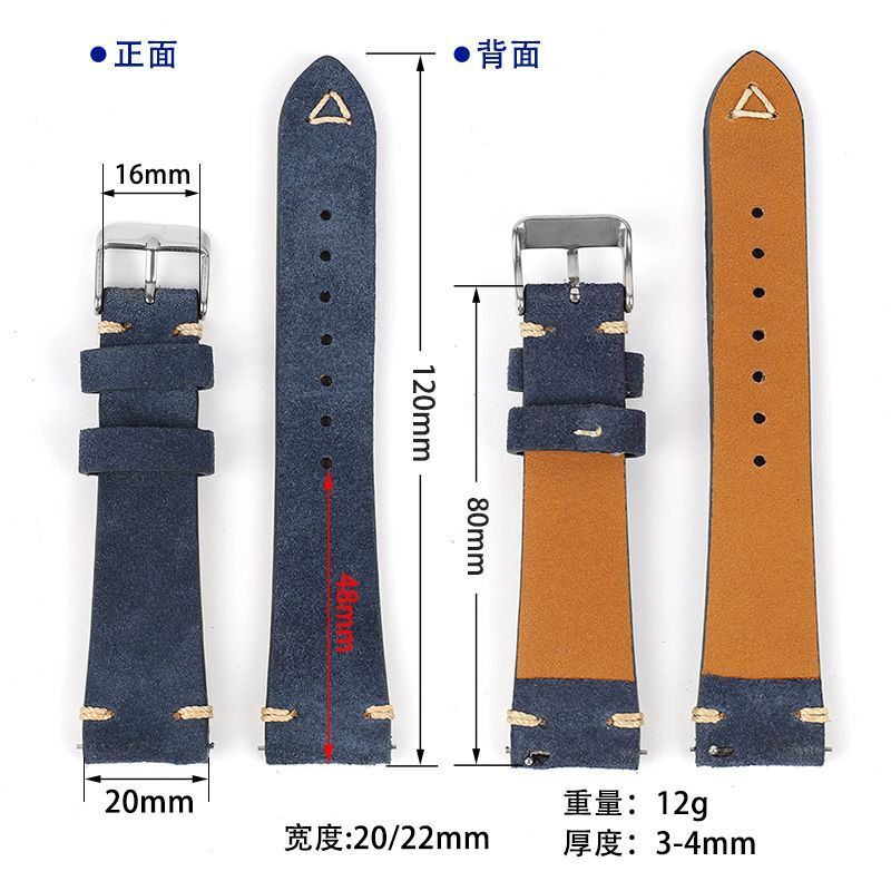 Leather Watch Strap for Omega x Swatch Speedmaster Moonswatch Watch Band 20 22mm - Image 5