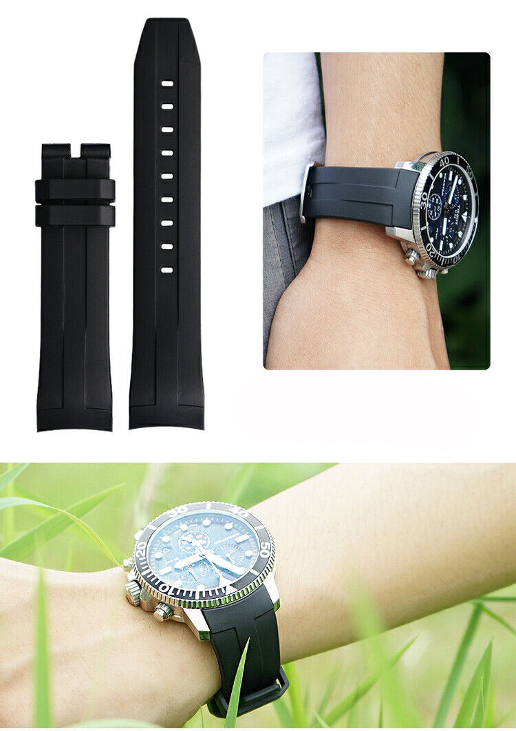 22mm Silicone Rubber Watch Band Strap for Tissot Seastar T120 Series Diver - Image 5