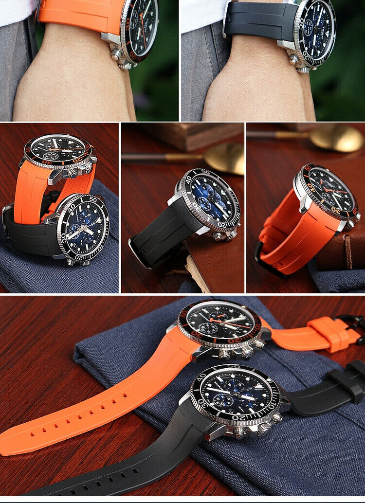 22mm Silicone Rubber Watch Band Strap for Tissot Seastar T120 Series Diver - Image 6