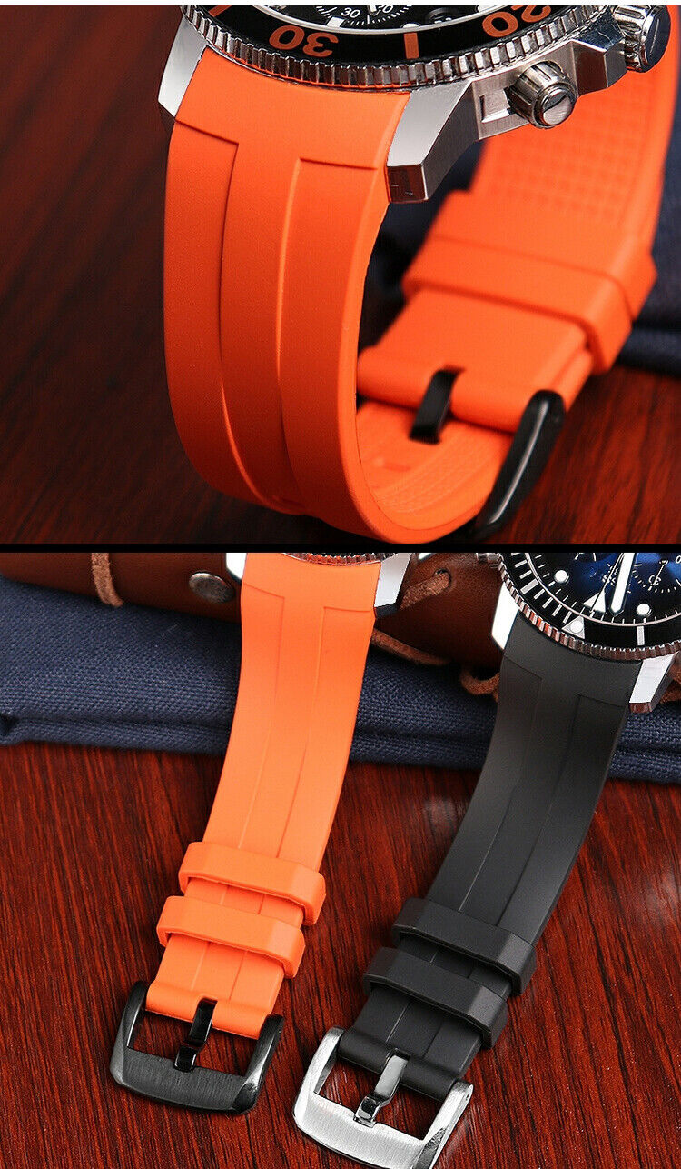 22mm Silicone Rubber Watch Band Strap for Tissot Seastar T120 Series Diver - Image 8