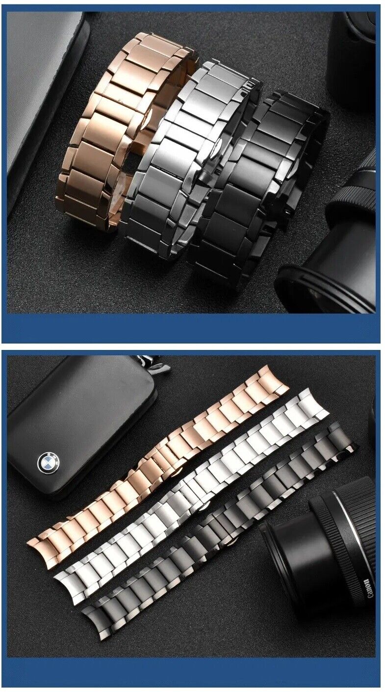 22mm Stainless Steel Watch Bracelet Strap for Armani AR2452 AR2453 AR2448 - Image 2