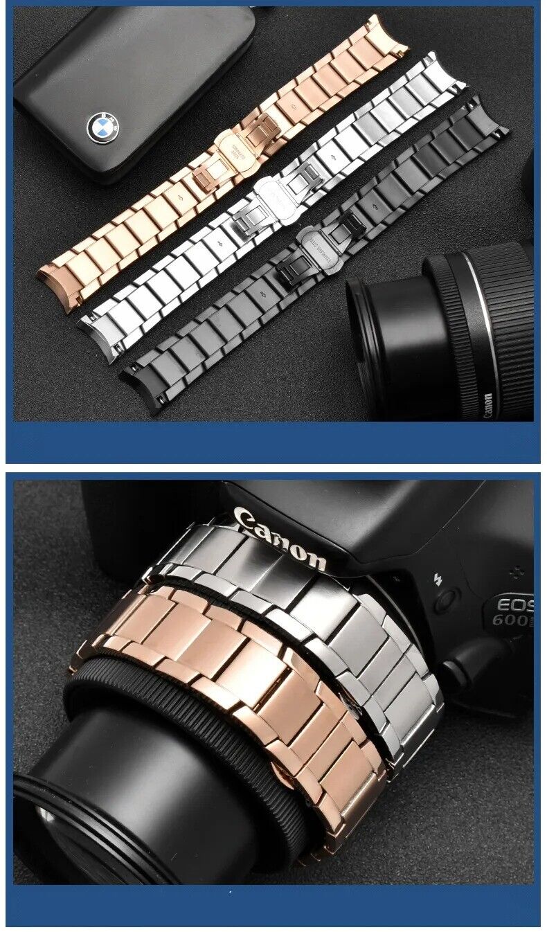 22mm Stainless Steel Watch Bracelet Strap for Armani AR2452 AR2453 AR2448 - Image 3