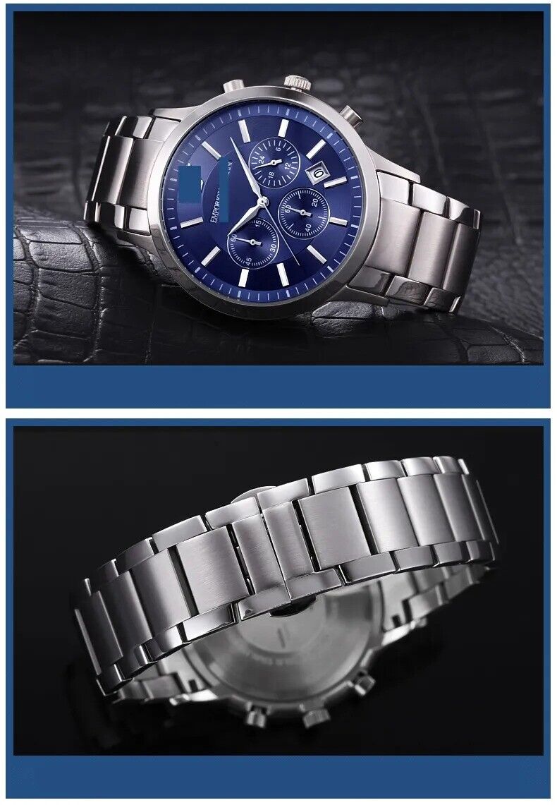 22mm Stainless Steel Watch Bracelet Strap for Armani AR2452 AR2453 AR2448 - Image 5
