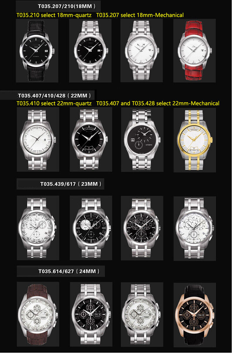 Stainless Steel Watch Bracelet Strap Compatible for Tissot 1853 Couturier/T035 - Image 3