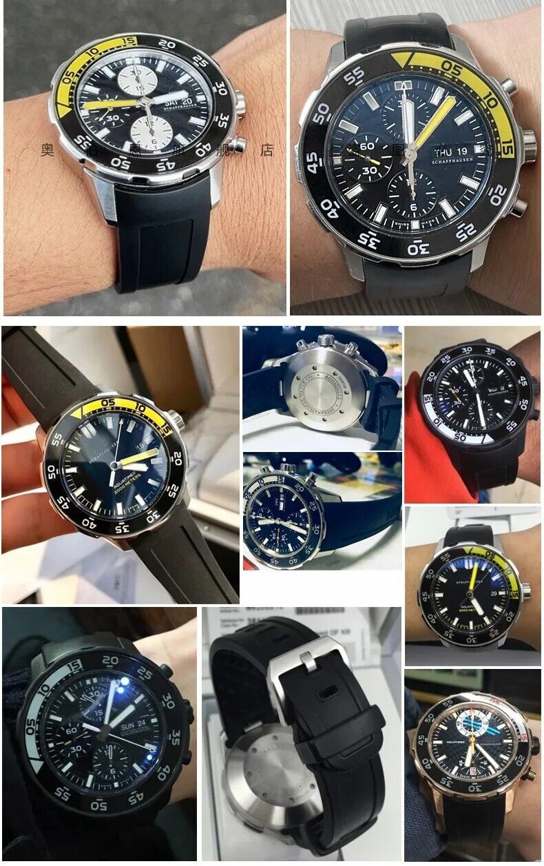22mm Silicone Rubber Strap Band Fit for IWC Aquatimer Watch Quick-Release System - Image 10