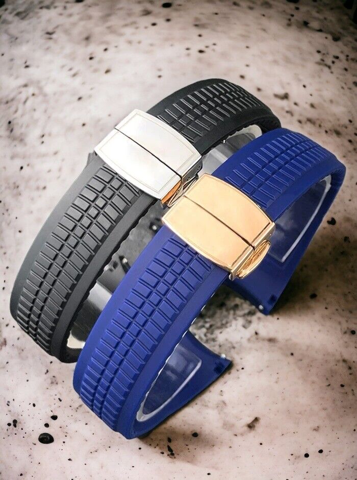 21mm Silicone Rubber Watch Band Strap Fit for Patek Philippe Aquanaut