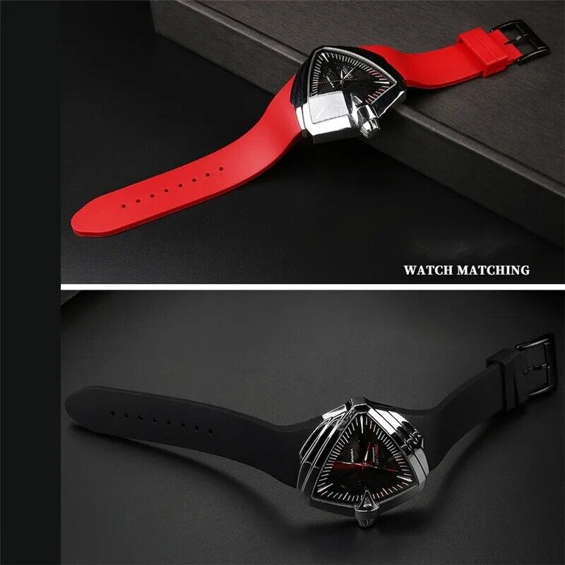 25mm Silicone Rubber Watch Band Strap Fit Hamilton Ventura H24655331 H24615331 - Image 8