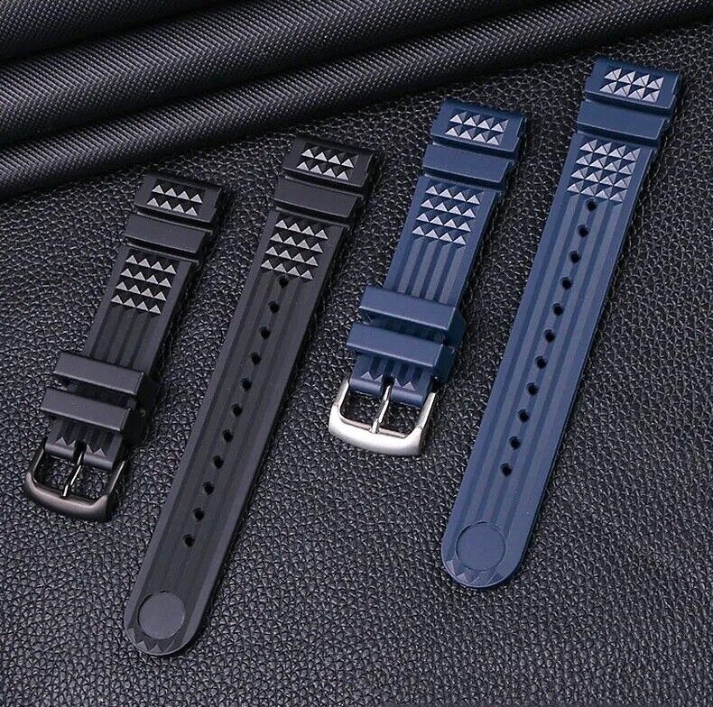 20/22mm Silicone Rubber Strap Fit Seiko 5 SRP601J1 Diver Watch - Image 4