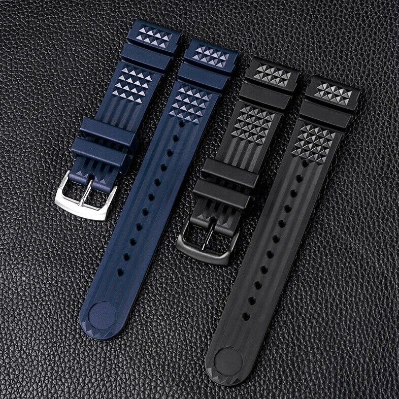 20/22mm Silicone Rubber Strap Fit Seiko 5 SRP601J1 Diver Watch - Image 6