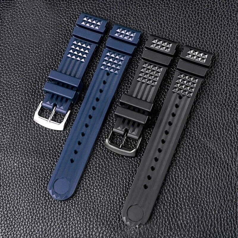 20/22mm Silicone Rubber Strap Fit Seiko 5 SRP601J1 Diver Watch - Image 9
