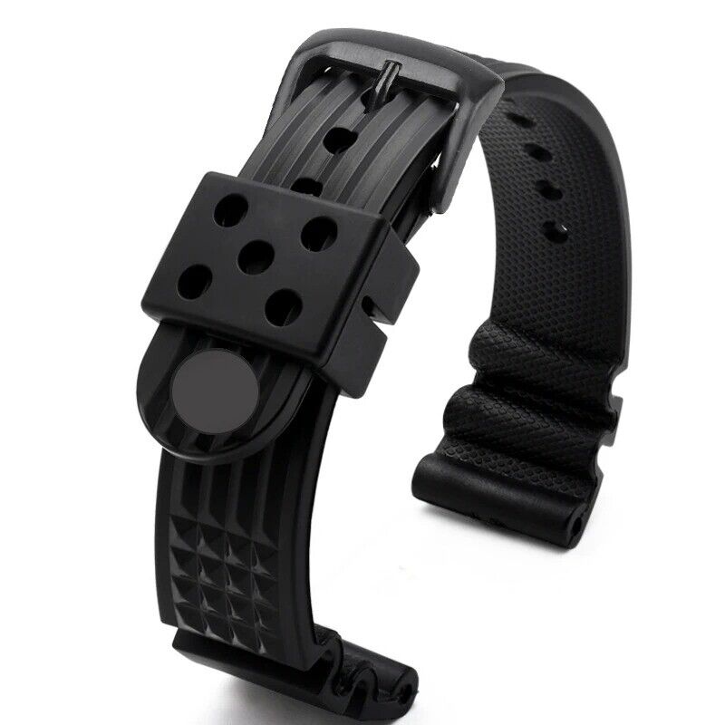 20/22mm Silicone Rubber Strap Fit Seiko 5 SRP601J1 Diver Watch - Image 11