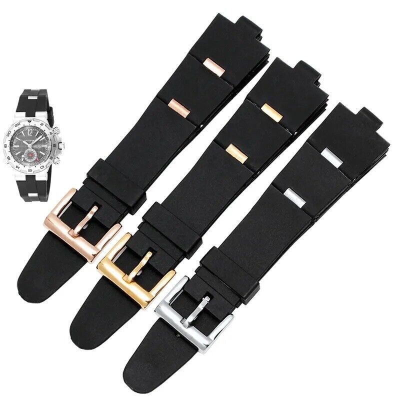 22/24mm Silicone Rubber Band Strap fit for Bvlgari Diagono Watch - Image 2