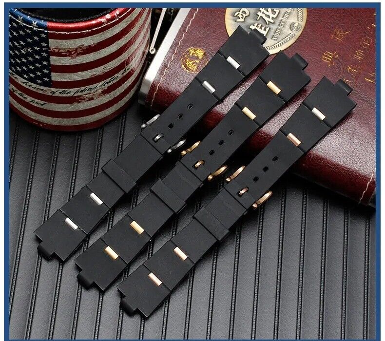 22/24mm Silicone Rubber Band Strap fit for Bvlgari Diagono Watch - Image 3