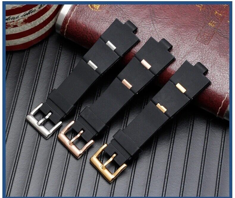 22/24mm Silicone Rubber Band Strap fit for Bvlgari Diagono Watch - Image 5